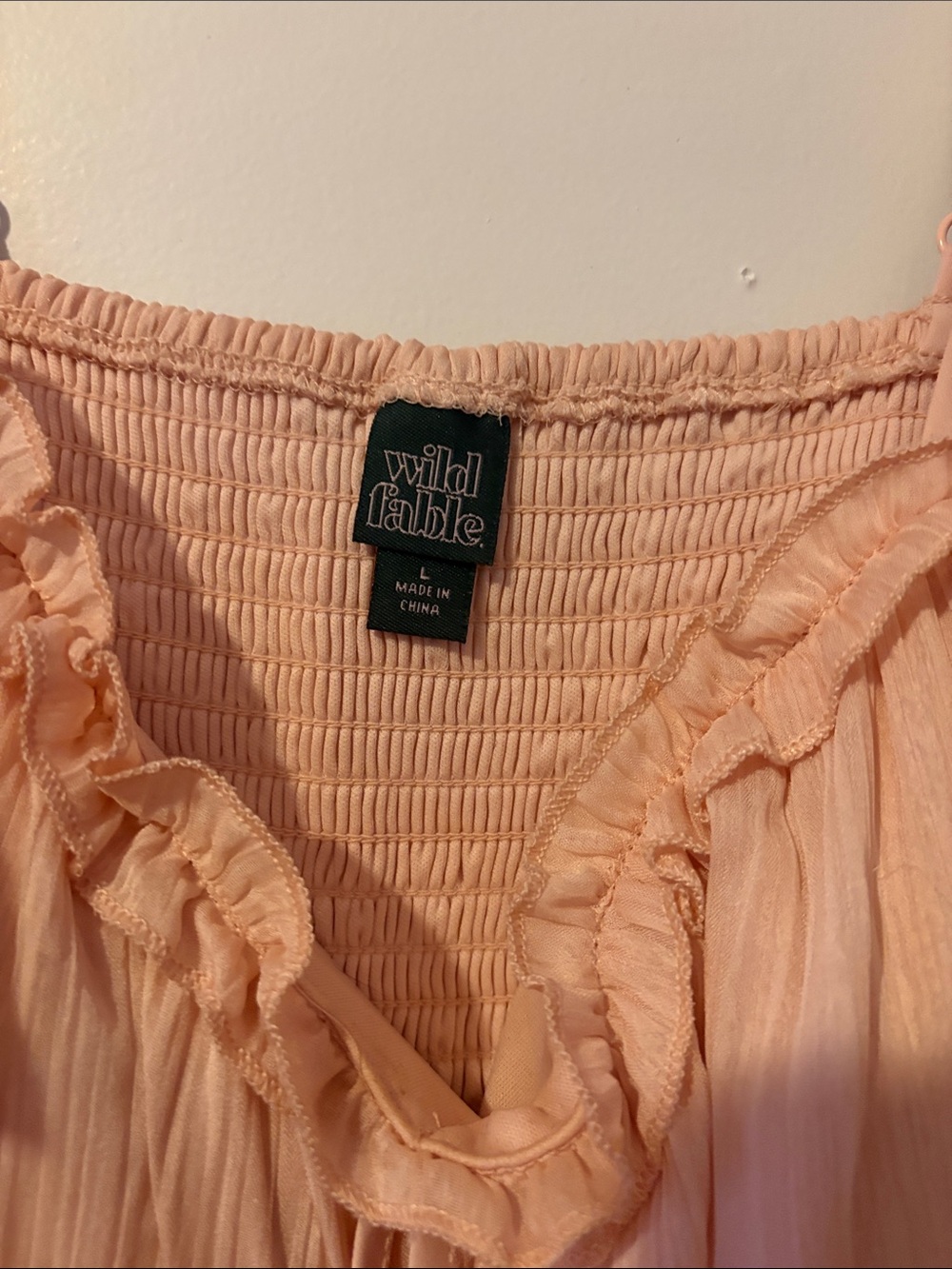 wild fable Peach Ruffle Neckline Sundress - Picture 2 of 3